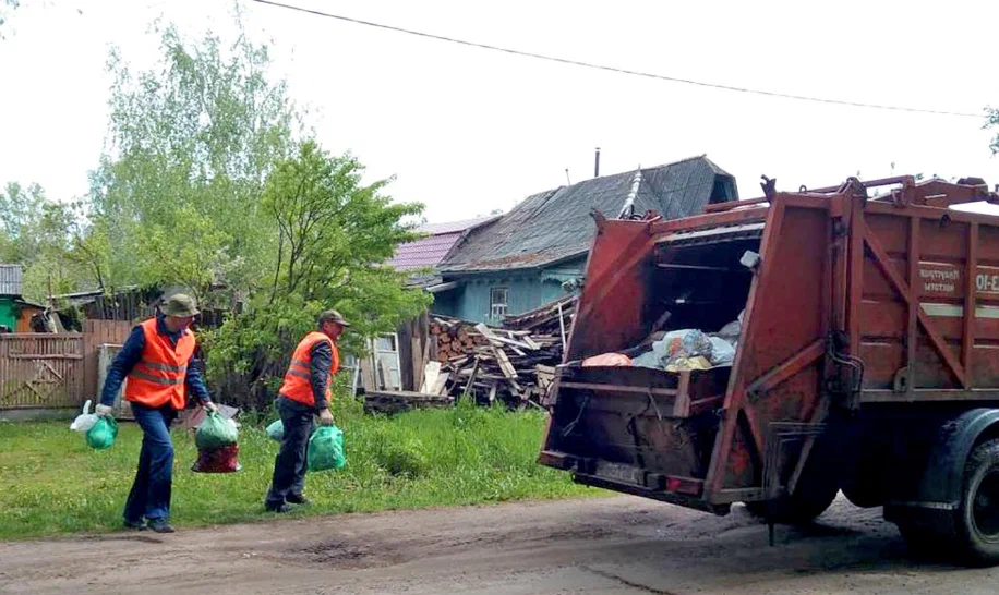 Вывоз мусора из частного дома в Вятских Поляне в октябре